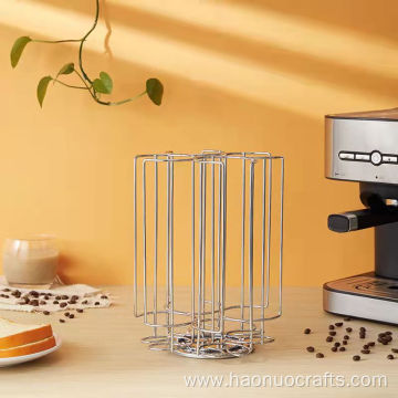 Rotating coffee capsule rack